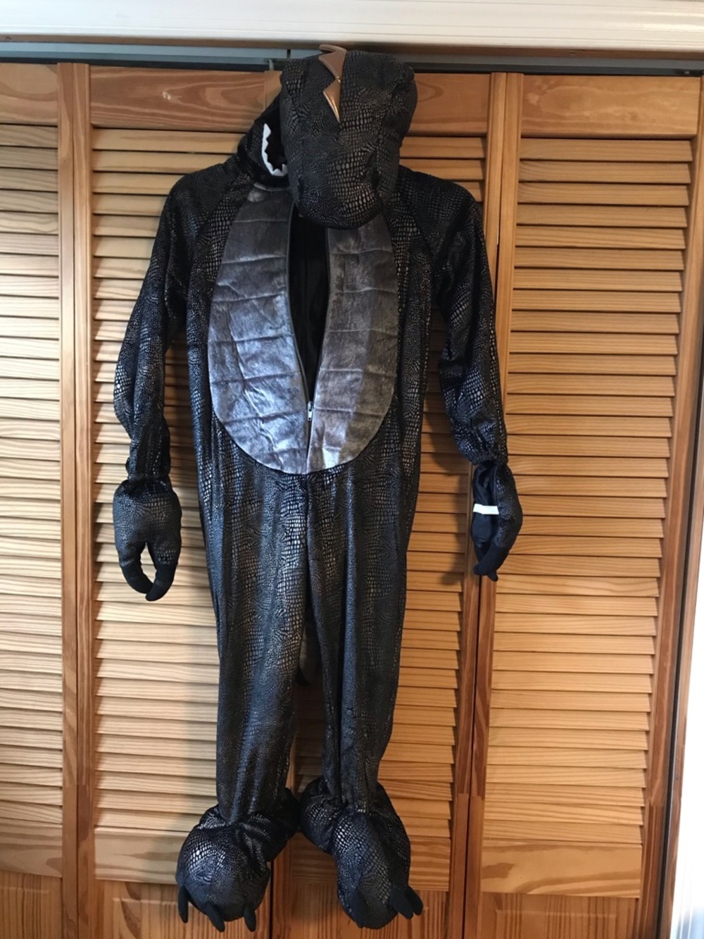 Black Dragon Reptile Costume Jumpsuit -  kids Sz 5/6